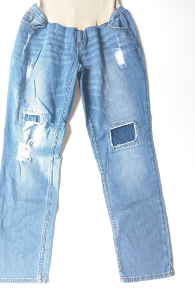 Indigo Blue Skinny Distressed Maternity Jeans - Picture 4 of 5
